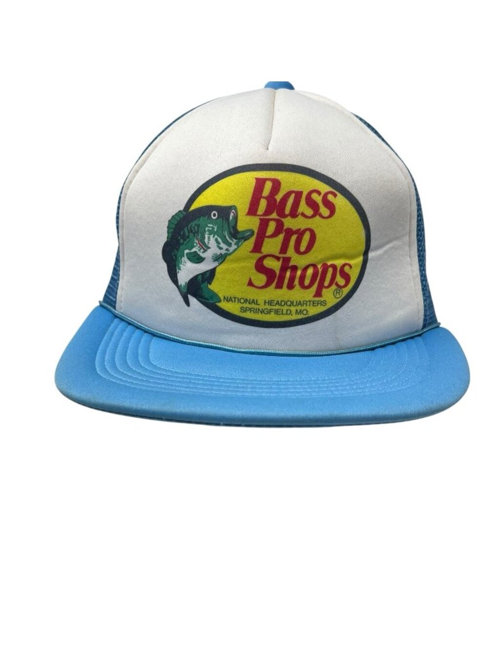Bass Pro Shops Vintage Snapback Mesh Trucker Hat Cap 80's Retro Fishing Hunting
